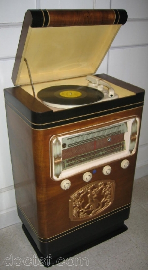 L.H.M. - Meuble combiné radio phono — Illustration 1