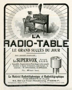 Le Matériel Radiotéléphonique et Radiotélégraphique - Radio Table 1923 — Illustration 1