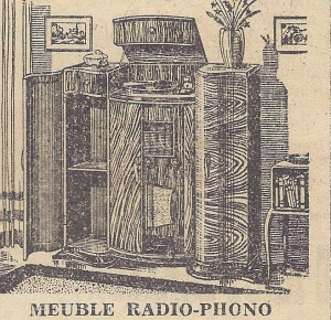 Radio-Direct - Meuble Radio Phono  (Verni au Tampon) — Illustration 1