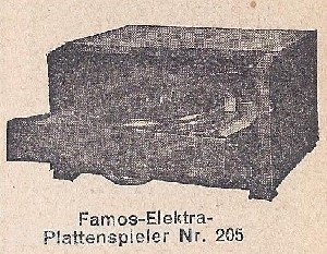 Rasemann - Famos - Famos-Electra No 206 Plattenspieler — Illustration 1