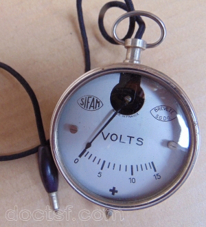 S.I.F.A.M - Voltmètre de poche 15 V polarisé — Illustration 1