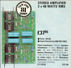 Tandy - kit 277 9232  ampli 2x 40W — Illustration 1